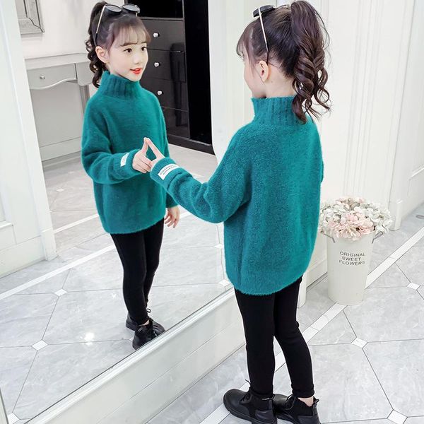 pullover spring autumn girls solid color casual sweater kids turtleneck knitted thick warm children clothes teenager 5-16y, Blue
pullover spring autumn girls solid color casual sweater kids turtleneck knitted thick warm children clothes teenager 5-16y, Blue