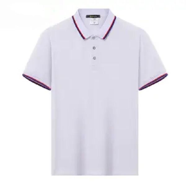 men's polos business casual shirt summer loose size short sleeves, White;black