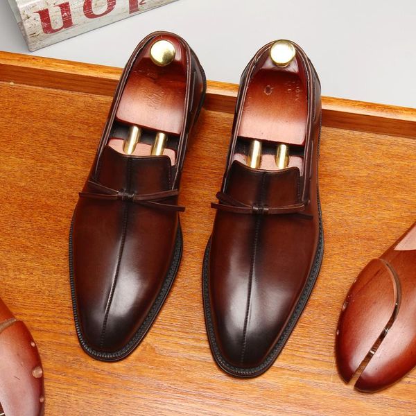 dress shoes high-end pointed business men's leather feet bow suit goodyear handmade, Black
dress shoes high-end pointed business men's leather feet bow suit goodyear handmade, Black
