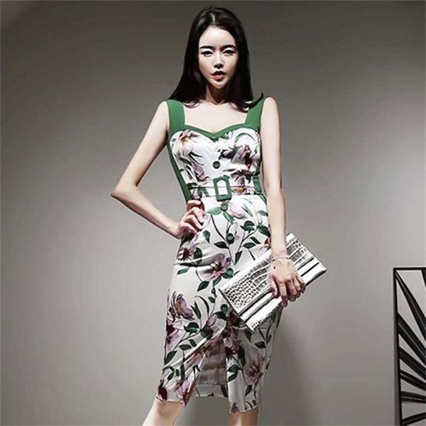 summer women office party green floral print sleeveless spaghetti strap single breasted with belt dresses 210603, Black;gray
summer women office party green floral print sleeveless spaghetti strap single breasted with belt dresses 210603, Black;gray