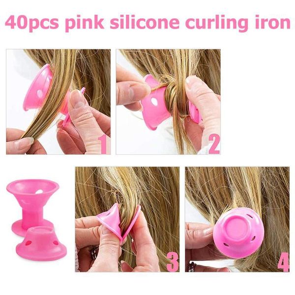 40pcs curlers for hair soft hairstyle roller diy silicone women sleeping curler girls beauty styling makeup tools1, Black
40pcs curlers for hair soft hairstyle roller diy silicone women sleeping curler girls beauty styling makeup tools1, Black