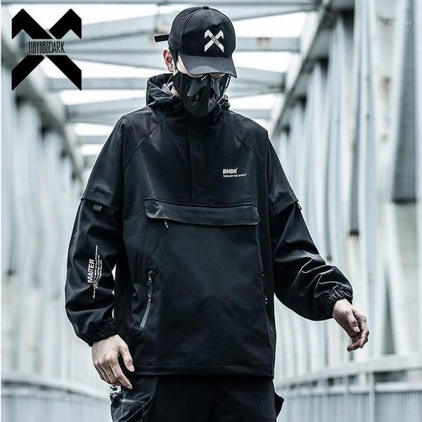 bybb's dark cargo jacket men tactics streetwear windbreaker coats hooded 2021 fashion autumn jackets loose black bb107 men's, Black;brown
bybb's dark cargo jacket men tactics streetwear windbreaker coats hooded 2021 fashion autumn jackets loose black bb107 men's, Black;brown