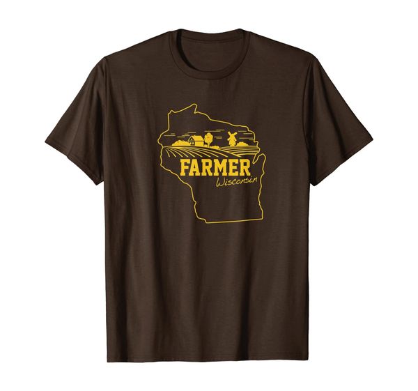 wisconsin farmer t-shirt farmers-day oct-12, White;black