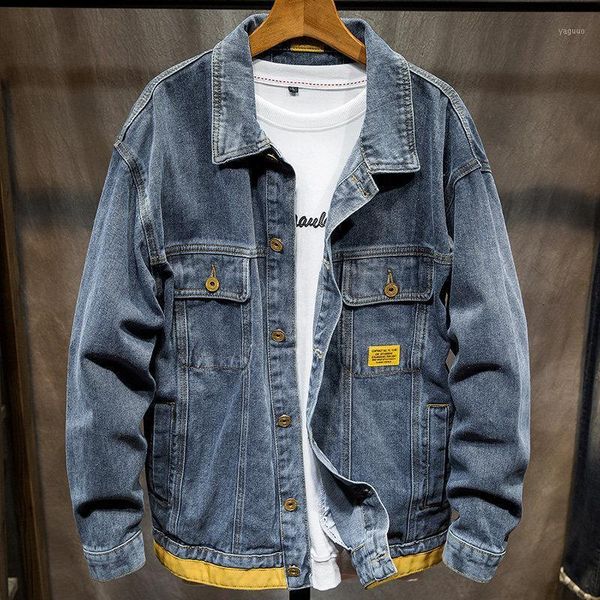 spring and autumn hong kong style denim jacket men's handsome robe male korean trendy clothes jackets, Black;brown
spring and autumn hong kong style denim jacket men's handsome robe male korean trendy clothes jackets, Black;brown