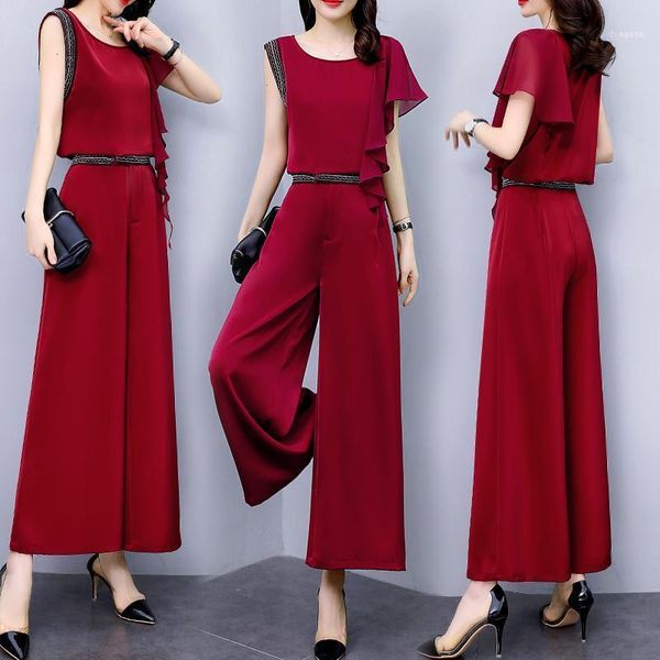 arrival women summer elegant fashion design pure color blouses female wide leg pant suits sets chiffon two pieces1, White
arrival women summer elegant fashion design pure color blouses female wide leg pant suits sets chiffon two pieces1, White