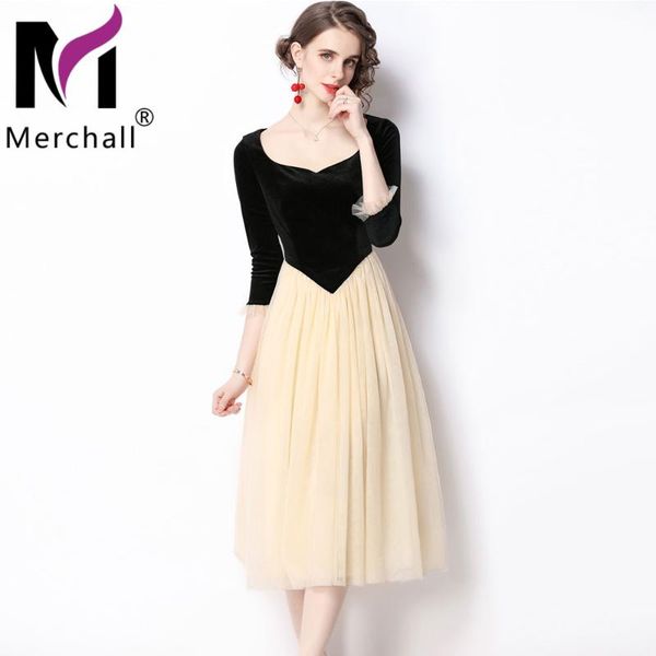 casual dresses autumn elegant luxury velvet mesh party dress female square collar 3/4 sleeve ball gown gauze patchwork midi robe vestido m78, Black;gray
casual dresses autumn elegant luxury velvet mesh party dress female square collar 3/4 sleeve ball gown gauze patchwork midi robe vestido m78, Black;gray