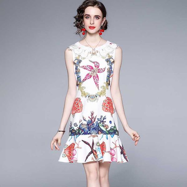 summer fashion runway elegant short dress women beading printed ruffles mermaid vestidos 210529, Black;gray
summer fashion runway elegant short dress women beading printed ruffles mermaid vestidos 210529, Black;gray