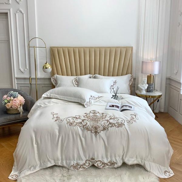 bedding sets luxury 100s tencel silk soft breathable fine embroidery set double duvet cover bed linen pillowcases home textile
bedding sets luxury 100s tencel silk soft breathable fine embroidery set double duvet cover bed linen pillowcases home textile