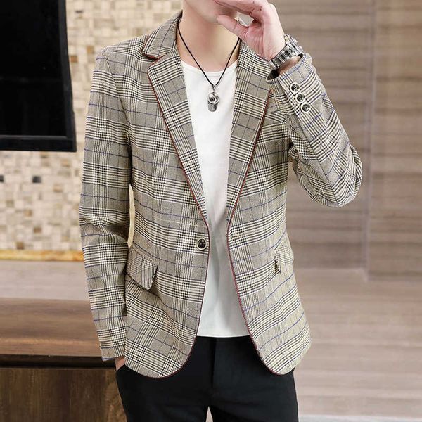 spring men blazers fashion korean slim fit plaid suit jacket wedding business dress coat work casual blazer masculino 210527, White;black
spring men blazers fashion korean slim fit plaid suit jacket wedding business dress coat work casual blazer masculino 210527, White;black