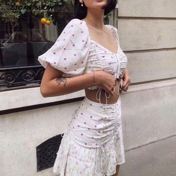 two piece dress 2021 white floral short t-shirt crop women lacing up ruched hem mini skirt sleeve 2 pieces set
two piece dress 2021 white floral short t-shirt crop women lacing up ruched hem mini skirt sleeve 2 pieces set