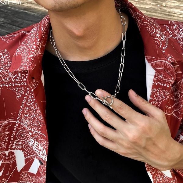 pendant necklaces hiphop jewelry stainless steel simple basic chain necklace for men women geometric toggle clasp lasso collier, Silver
pendant necklaces hiphop jewelry stainless steel simple basic chain necklace for men women geometric toggle clasp lasso collier, Silver