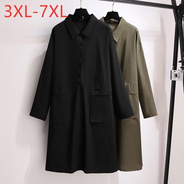 plus size dresses ladies spring autumn shirt dress for women large long sleeve loose cotton pocket midi 3xl 4xl 5xl 6xl 7xl, Black
plus size dresses ladies spring autumn shirt dress for women large long sleeve loose cotton pocket midi 3xl 4xl 5xl 6xl 7xl, Black