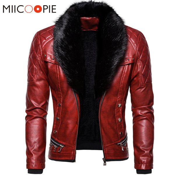 motorcycle men pu jacket detachable fur collar rivet pressed cotton thick biker leather coats male punk outwear kg-66, Black
motorcycle men pu jacket detachable fur collar rivet pressed cotton thick biker leather coats male punk outwear kg-66, Black