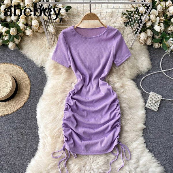 design drawstring ruched dress women o neck short sleeve slim dresses summer bodycon party short dress 210715, Black;gray
design drawstring ruched dress women o neck short sleeve slim dresses summer bodycon party short dress 210715, Black;gray