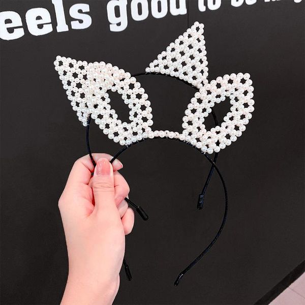 cat ears hair ties children's headwear on the head for girls bands simple ear pearl headband accessories, Slivery;white
cat ears hair ties children's headwear on the head for girls bands simple ear pearl headband accessories, Slivery;white