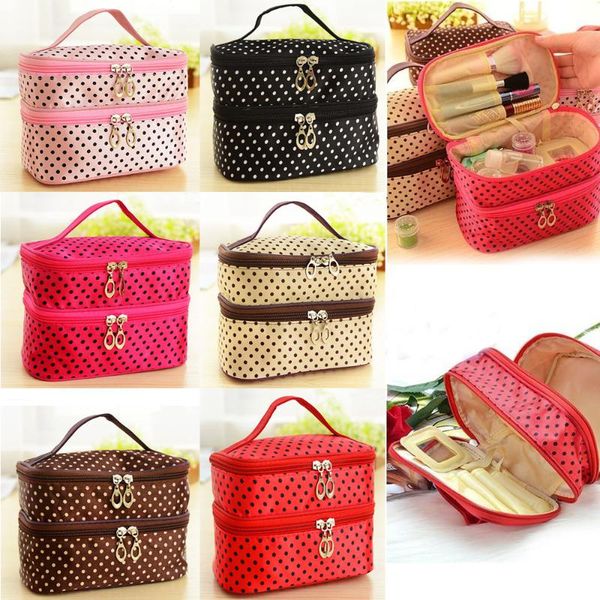 polka dot multifunction double desk cosmetic bag makeup case pouch toiletry zip organizer women travel bags & cases
polka dot multifunction double desk cosmetic bag makeup case pouch toiletry zip organizer women travel bags & cases