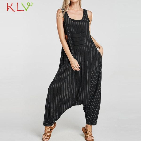 women's jumpsuits & rompers women jumpsuit summer casual loose striped overall sleeveless ladies bodysuit modis 2021 female long pants, Black;white
women's jumpsuits & rompers women jumpsuit summer casual loose striped overall sleeveless ladies bodysuit modis 2021 female long pants, Black;white