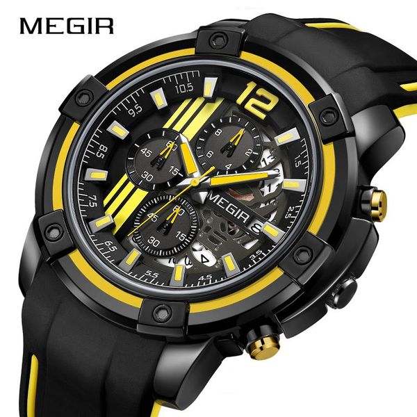 wristwatches 2021megir men's casual silicone quartz waterproof calander sport watches relogio masculino men military clcok, Slivery;brown
wristwatches 2021megir men's casual silicone quartz waterproof calander sport watches relogio masculino men military clcok, Slivery;brown