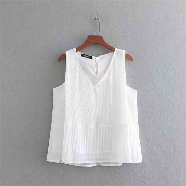 women fashion v neck black white color pleated blouse shirt sleeveless back bowknot chiffon femininas chemise ls3264 210420
women fashion v neck black white color pleated blouse shirt sleeveless back bowknot chiffon femininas chemise ls3264 210420