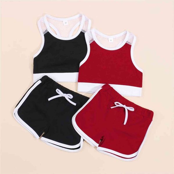 kids summer tracksuit clothes mesh splicing o neck sleeveless tank shorts for girls clothing 2pcs outfits 1 6 years, White
kids summer tracksuit clothes mesh splicing o neck sleeveless tank shorts for girls clothing 2pcs outfits 1 6 years, White