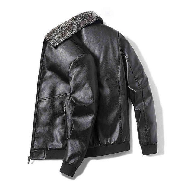 winter warm s thick leather casual men's coats faux fur collar men pu windproof et outerwear, Black
winter warm s thick leather casual men's coats faux fur collar men pu windproof et outerwear, Black