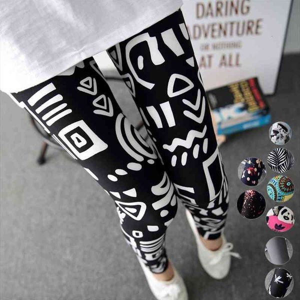 high waist fitness graffiti cartoon womens leggings printing milk silk pants, Black
high waist fitness graffiti cartoon womens leggings printing milk silk pants, Black