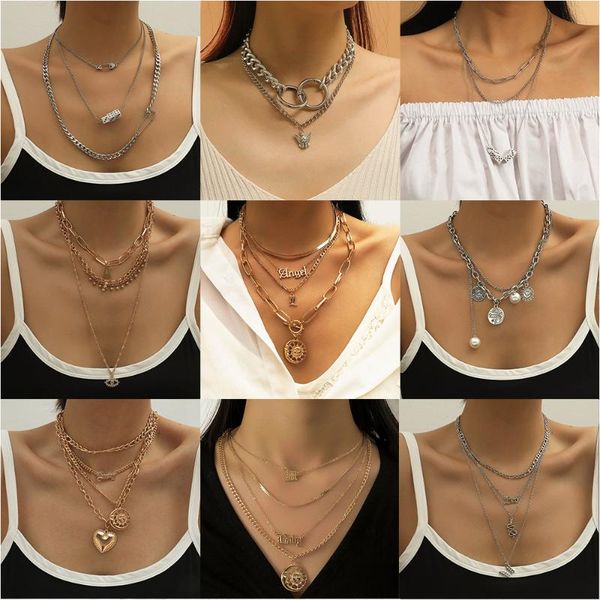 pendant necklaces qiamni punk hip hop multilayer pin dice necklace for women cuban chunky thick chain choker gothtic jewelry party gift, Silver
pendant necklaces qiamni punk hip hop multilayer pin dice necklace for women cuban chunky thick chain choker gothtic jewelry party gift, Silver