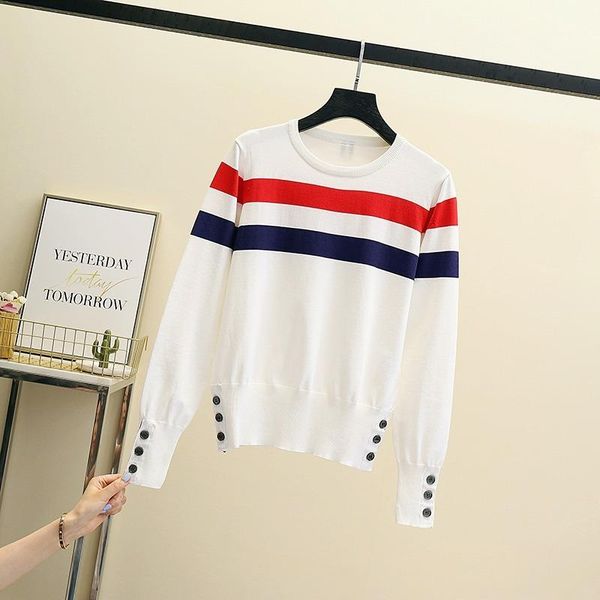 women's t-shirt striped knit sweater women 2021 japan style kawaii casual t shirts harajuku goth clothes knitting pullover, White
women's t-shirt striped knit sweater women 2021 japan style kawaii casual t shirts harajuku goth clothes knitting pullover, White
