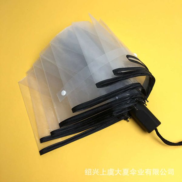 three fold transparent umbrella folding hand open and automatic goddess primary school students' plain wrapped film
three fold transparent umbrella folding hand open and automatic goddess primary school students' plain wrapped film
