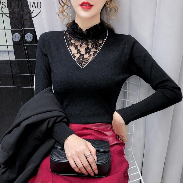 bottoming sweater knitted turtleneck lace pullover women solid long sleeve 2021 autumn sweaters 11214 women's, White;black
bottoming sweater knitted turtleneck lace pullover women solid long sleeve 2021 autumn sweaters 11214 women's, White;black