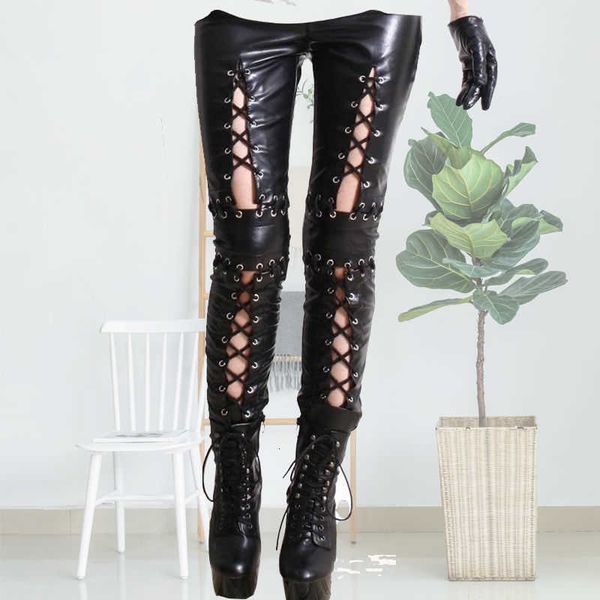 women's jeans vintage streetwear bright imitation leather skinny pants punk rock style hollow out strap leggings cropped wd2b, Blue
women's jeans vintage streetwear bright imitation leather skinny pants punk rock style hollow out strap leggings cropped wd2b, Blue
