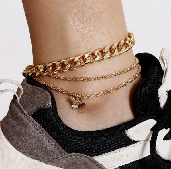 women's creative combination butterfly anklet exaggerated thick chain temperament simple footwear gc90, Red;blue
women's creative combination butterfly anklet exaggerated thick chain temperament simple footwear gc90, Red;blue