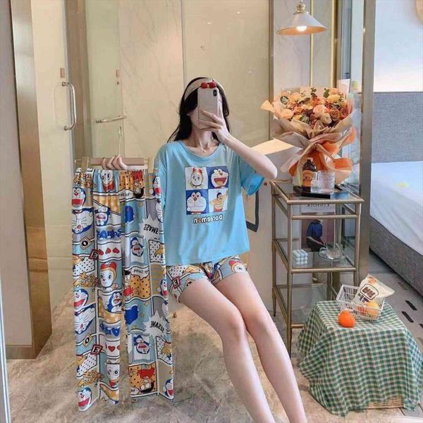 blue milk silk doraemon womens sleepwears cartoon thin 3 piece pajamas summer short sleeves kawaii nightwear japan shorts room wear, Black;red
blue milk silk doraemon womens sleepwears cartoon thin 3 piece pajamas summer short sleeves kawaii nightwear japan shorts room wear, Black;red