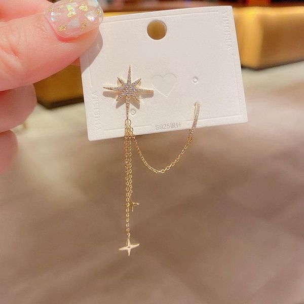 stud delicate two ear holes cz crystal star earrings gold color plated cubic zirconia for women, Golden;silver
stud delicate two ear holes cz crystal star earrings gold color plated cubic zirconia for women, Golden;silver
