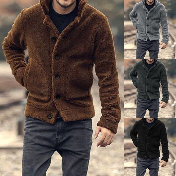 men's jackets casual winter jacket coat solid color long sleeve turn-down collar woollen single breasted pocket men vintage, Black;brown
men's jackets casual winter jacket coat solid color long sleeve turn-down collar woollen single breasted pocket men vintage, Black;brown