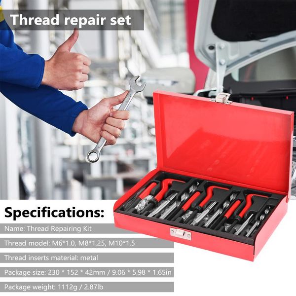 professional hand tool sets 131pcs car thread repairing kit spanner wrench inserts drill tap set for restoring damaged threads
professional hand tool sets 131pcs car thread repairing kit spanner wrench inserts drill tap set for restoring damaged threads