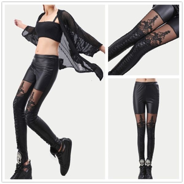 women fake leather leggings black flower bandage design spring autumn leggings tights female slim fit pants
women fake leather leggings black flower bandage design spring autumn leggings tights female slim fit pants