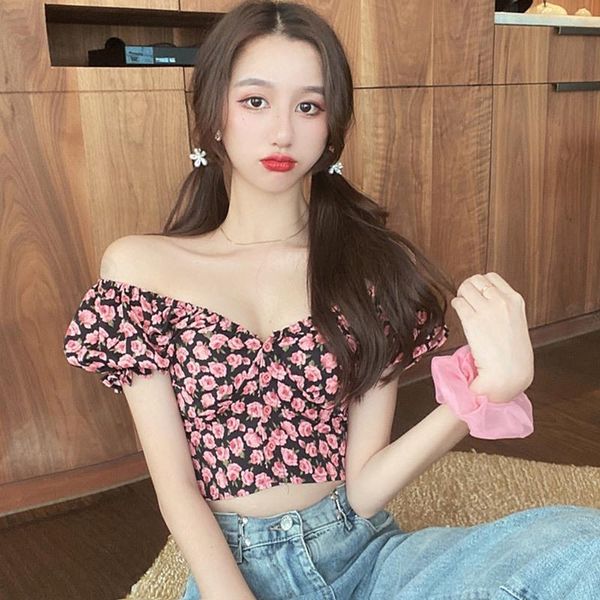 women harajuku floral print v-neck blouse v-neck sweet short sleeve chiffon short blouse hot, White
women harajuku floral print v-neck blouse v-neck sweet short sleeve chiffon short blouse hot, White