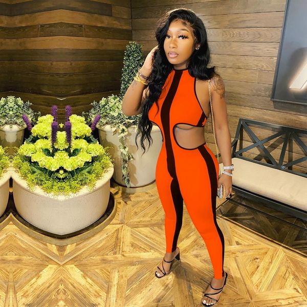 sleeveless jumpsuit women color patchwork autumn hollow out backless bodycon jumpsuit party club rompers womens jumpsuit, Black;white
sleeveless jumpsuit women color patchwork autumn hollow out backless bodycon jumpsuit party club rompers womens jumpsuit, Black;white