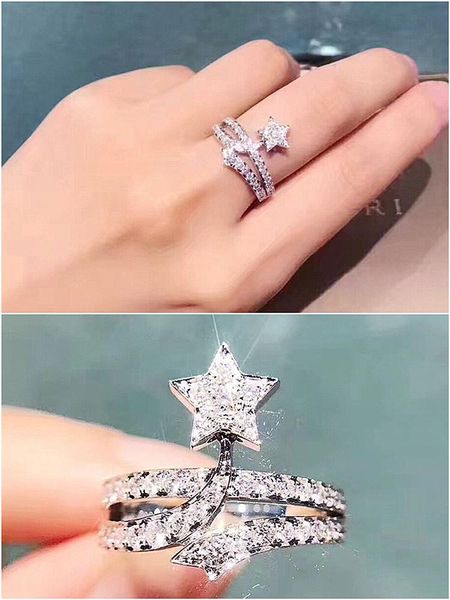 fashion chic star layered crystal zircon diamonds gemstones rings for women girl white gold silver color jewelry ins bijoux gift cluster, Golden;silver
fashion chic star layered crystal zircon diamonds gemstones rings for women girl white gold silver color jewelry ins bijoux gift cluster, Golden;silver