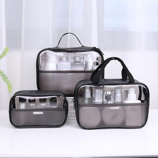 women cosmetic bag transparent pvc makeup set travel wash kit storage organizer pouch box tote handbag
women cosmetic bag transparent pvc makeup set travel wash kit storage organizer pouch box tote handbag