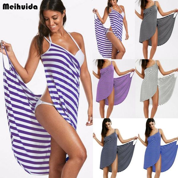 women's swimwear women striped scarf beach cover up wrap sarong sling skirt maxi dress, White;black
women's swimwear women striped scarf beach cover up wrap sarong sling skirt maxi dress, White;black