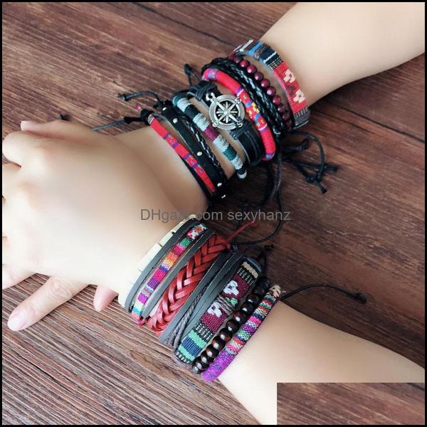 beaded, strands jewelryretro hand-woven leather cord bracelet mti-layer combination men and women couple bracelets drop delivery 2021 exhj3, Black
beaded, strands jewelryretro hand-woven leather cord bracelet mti-layer combination men and women couple bracelets drop delivery 2021 exhj3, Black