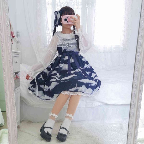 luxury women's short coatsoft girl summer drs ap little white cloud jsk sweet lolita suspender skirt, Black;brown
luxury women's short coatsoft girl summer drs ap little white cloud jsk sweet lolita suspender skirt, Black;brown
