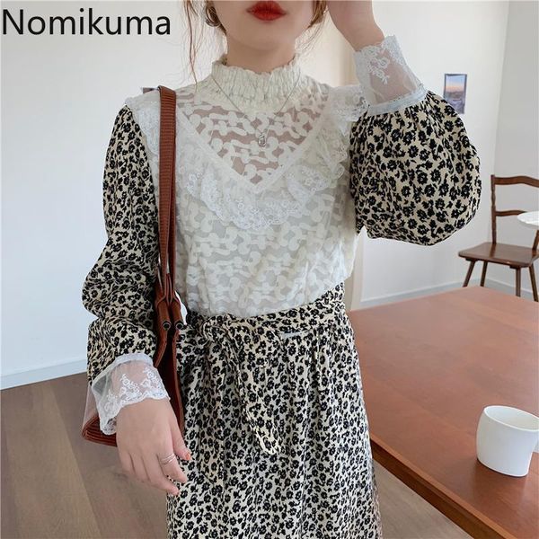 nomikuma korean chic lace patchwork dress women floral printed half turtleneck sleeve slim waist dresses vestidos mujer 210514, Black;gray
nomikuma korean chic lace patchwork dress women floral printed half turtleneck sleeve slim waist dresses vestidos mujer 210514, Black;gray