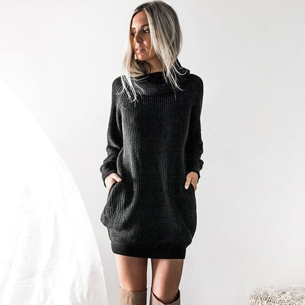autumn winter sweater dress solid casual dresses womens long sleeve turtleneck knitted roll neck jumper ladies mini, Black;gray
autumn winter sweater dress solid casual dresses womens long sleeve turtleneck knitted roll neck jumper ladies mini, Black;gray