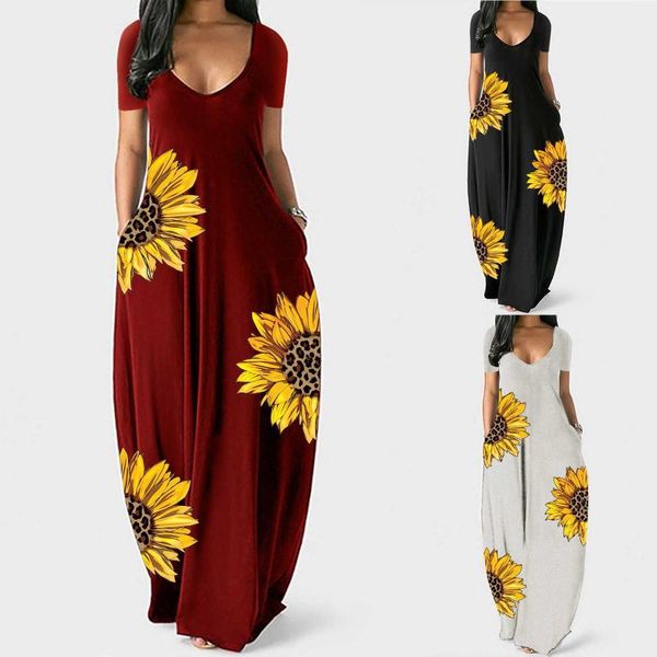 casual dresses clothing women's sunflower print loose all-match fashion dress ladies elegant vestidos mujer femme robe 2021, Black;gray
casual dresses clothing women's sunflower print loose all-match fashion dress ladies elegant vestidos mujer femme robe 2021, Black;gray