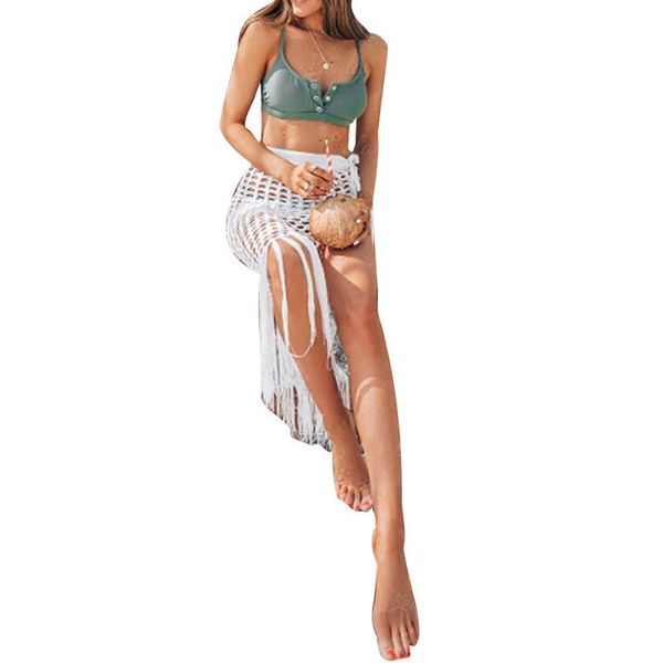 fashion knit cut-out high fringe split blouse summer woman beach skirt white hollow out tassels bandage dresses women's swimwear, White;black
fashion knit cut-out high fringe split blouse summer woman beach skirt white hollow out tassels bandage dresses women's swimwear, White;black