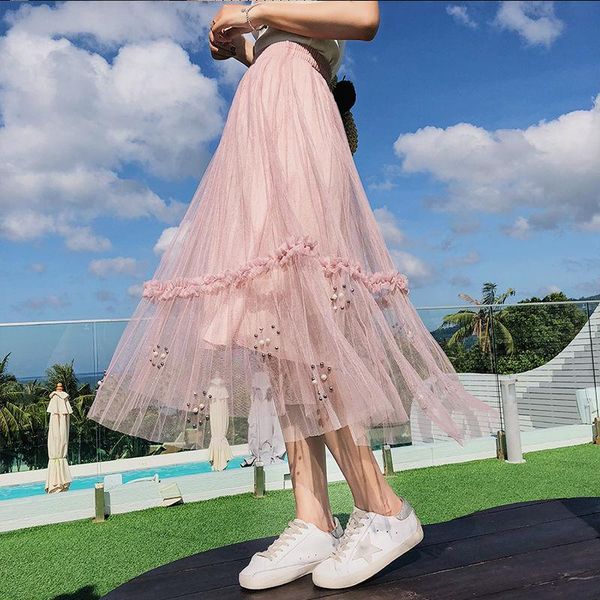 skirts pleated mesh skirt 2021 summer lace large a-line mid length long pompous women's autumn, Black
skirts pleated mesh skirt 2021 summer lace large a-line mid length long pompous women's autumn, Black