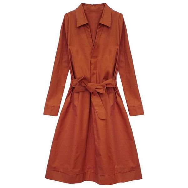 casual dresses 2021 elegant women work office lady knee-length dress empire sashes a-line spring autumn turn-down collar q093, Black;gray
casual dresses 2021 elegant women work office lady knee-length dress empire sashes a-line spring autumn turn-down collar q093, Black;gray